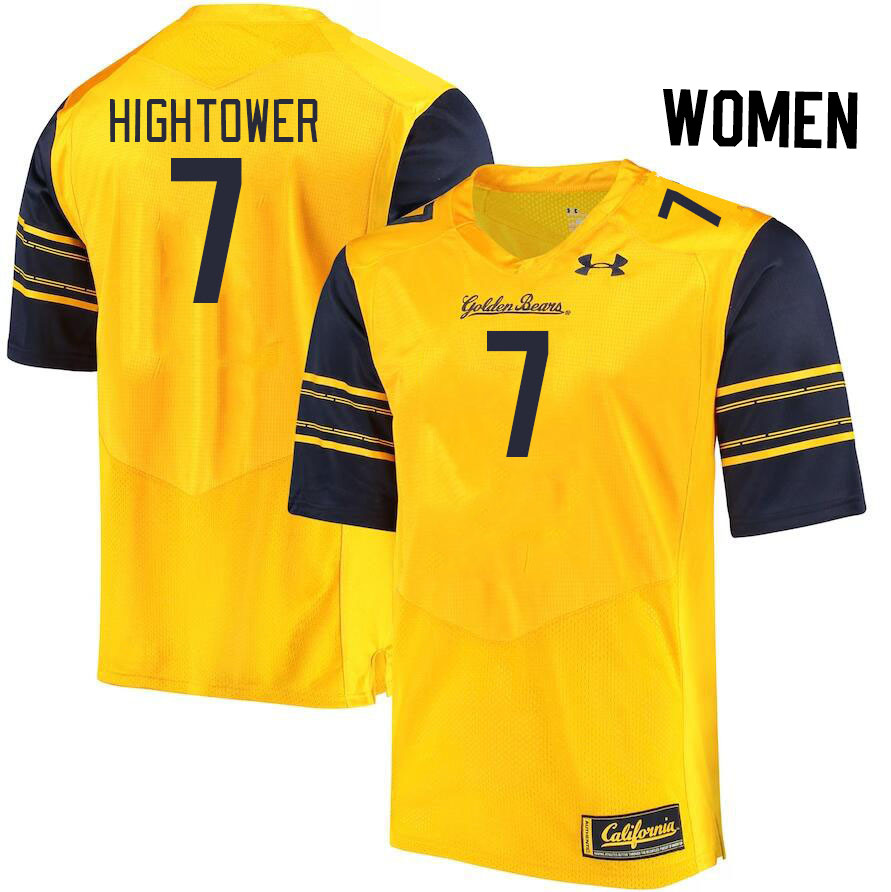 Women #7 Brian Hightower California Golden Bears College Football Jerseys Stitched Sale-Gold